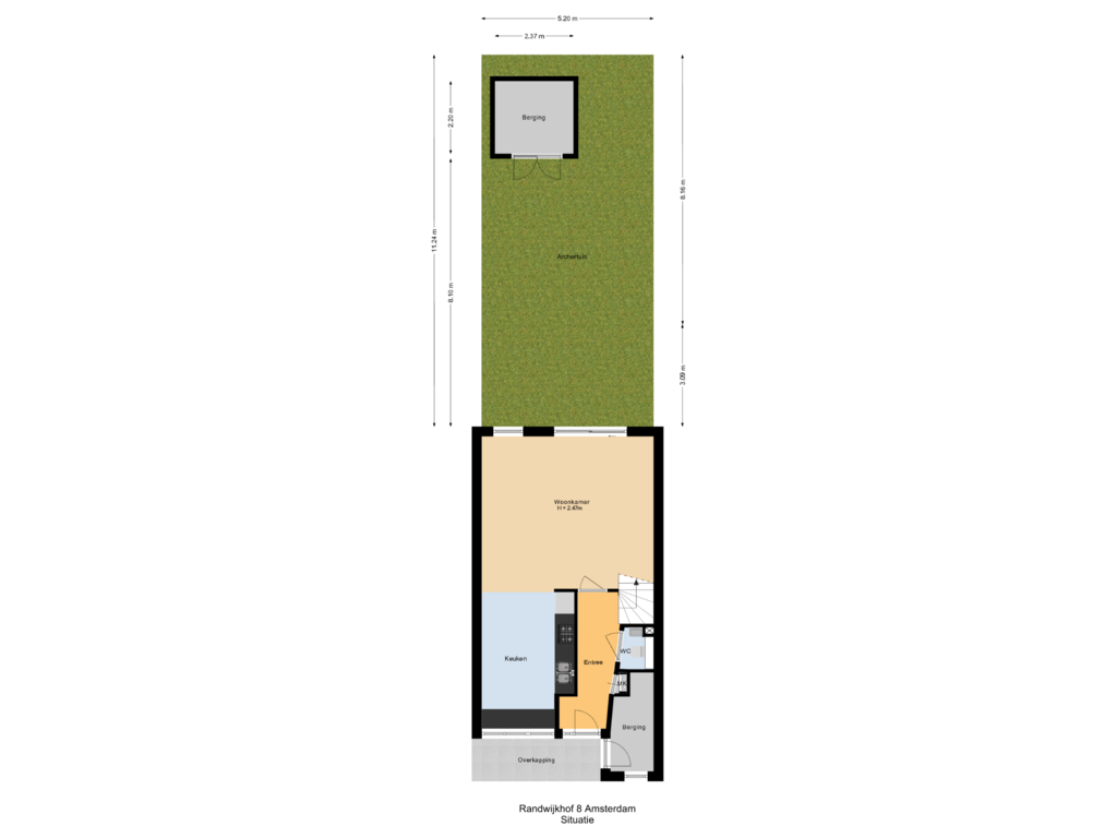 Bekijk plattegrond van Situatie van Randwijkhof 8