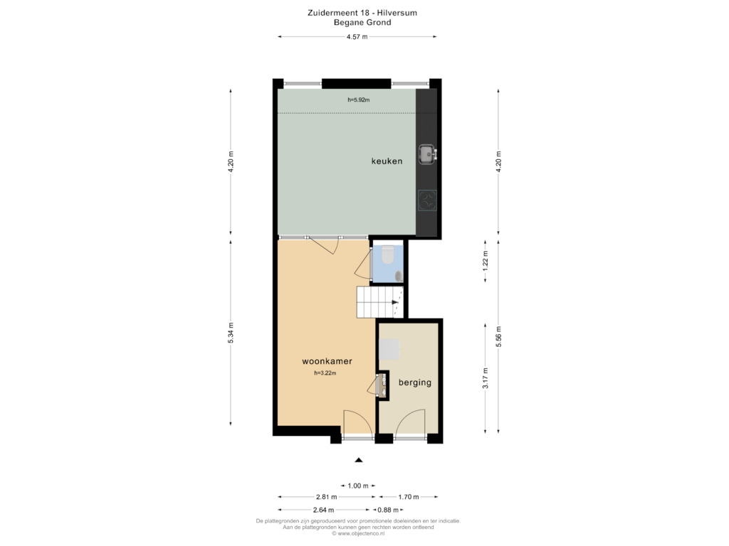 Bekijk plattegrond van BEGANE GROND van Zuidermeent 18