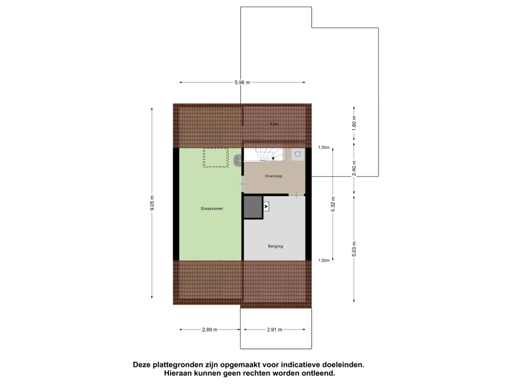 Bekijk plattegrond van Tweede Verdieping van Emmalaan 68