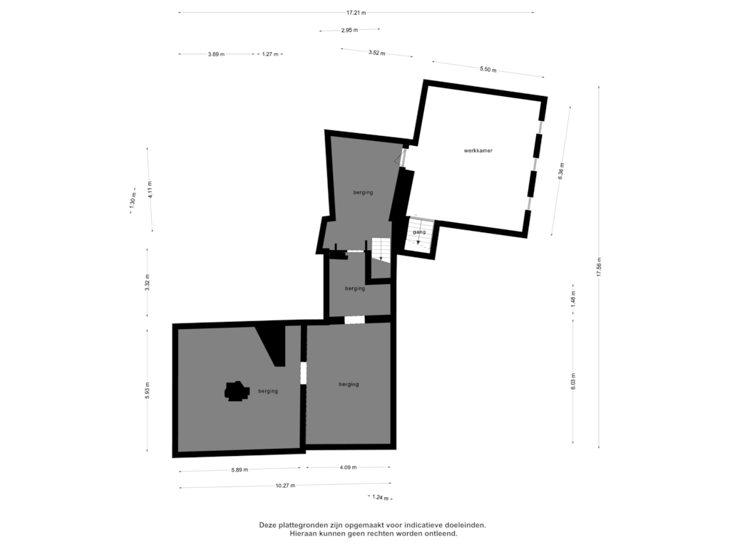 View floorplan of Souterrain of Kerkplein 16