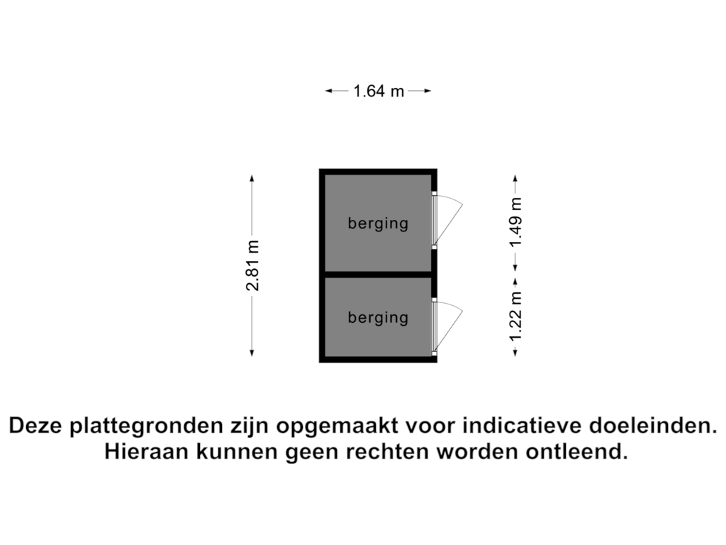 View floorplan of Berging of Kerkplein 16