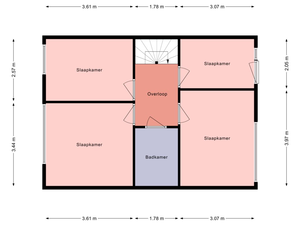 View floorplan of 1e Verdieping of Sweelinckstraat 11