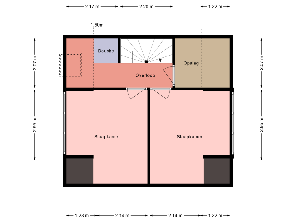 View floorplan of 2e Verdieping of Sweelinckstraat 11