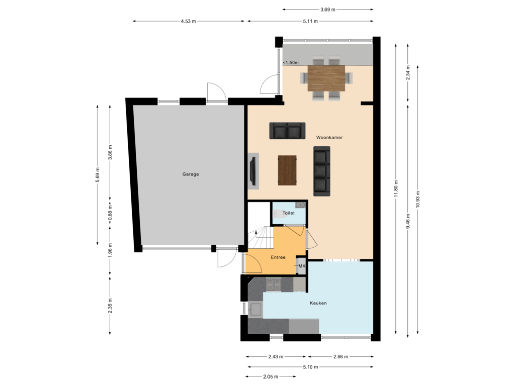 View floorplan of Begane grond of Lavendelberg 41