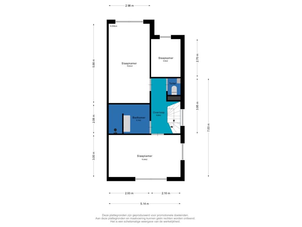 Bekijk plattegrond van 1e Verdieping van J.W. Nieuwenhuysestraat 27