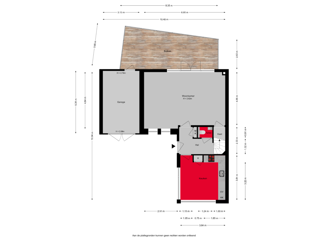 Bekijk plattegrond van Begane grond van Grasakker 45