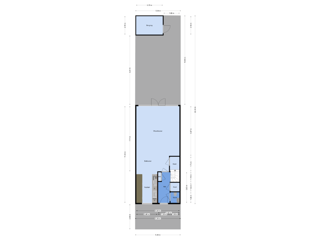 Bekijk plattegrond van Begane grond van Thorbeckestraat 18