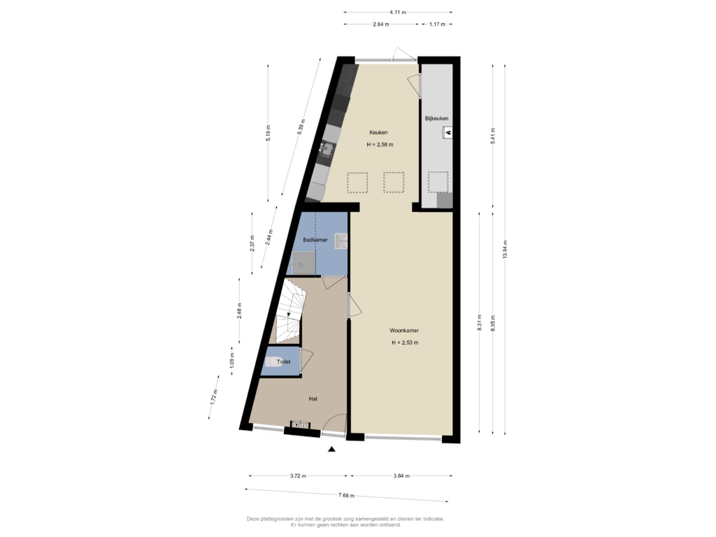 Bekijk plattegrond van Begane grond van Clemensstraat 39