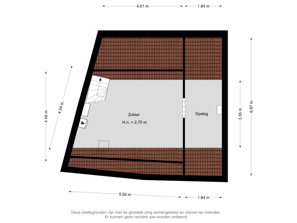 Bekijk plattegrond van 2e Verdieping van Clemensstraat 39