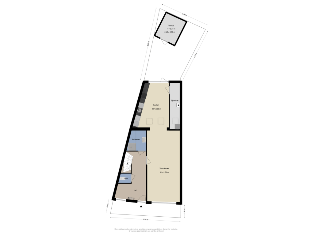 Bekijk plattegrond van Perceel van Clemensstraat 39