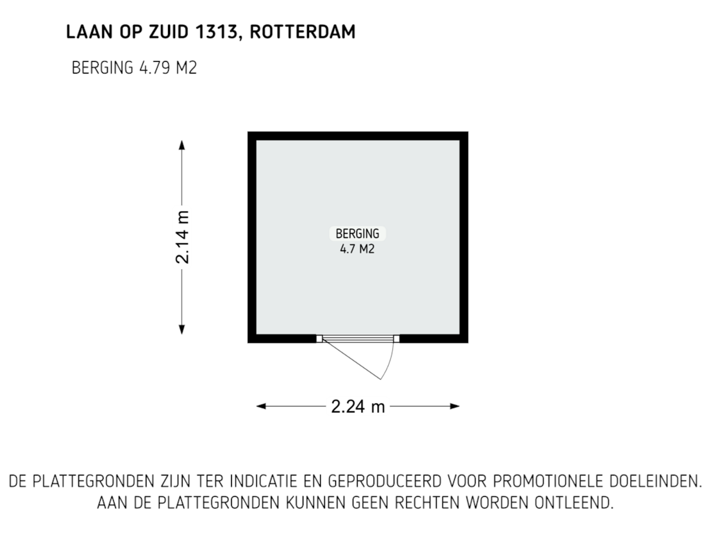 Bekijk plattegrond van berging van Laan op Zuid 1313