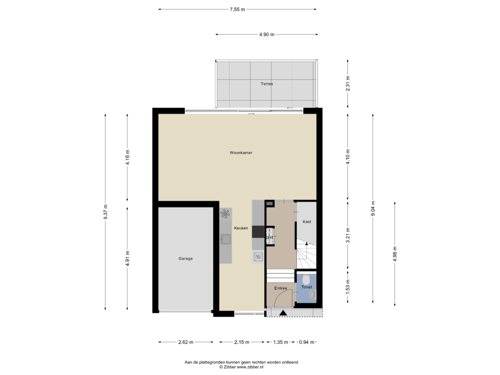 Bekijk plattegrond van Begane grond van Noordstraat 51