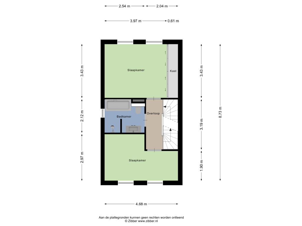 Bekijk plattegrond van Eerste verdieping van Noordstraat 51