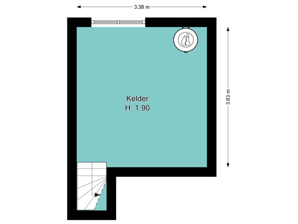 Bekijk plattegrond van Kelder van Utrechtseweg 61