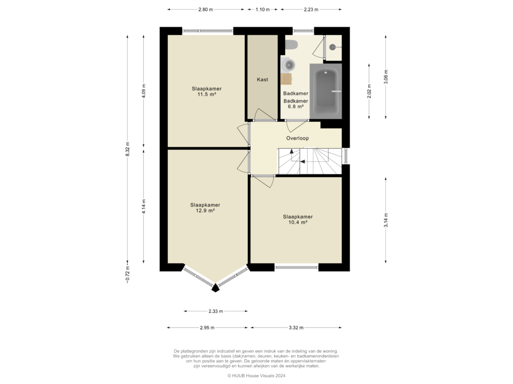 Bekijk plattegrond van 1e Verdieping van Goudhaver 42