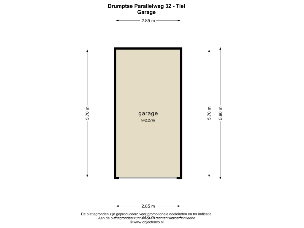 Bekijk plattegrond van GARAGE van Drumptse Parallelweg 32