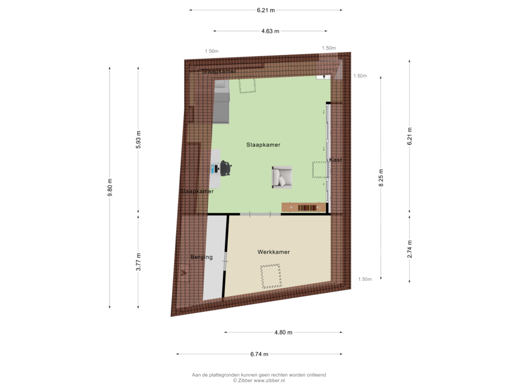 View floorplan of Tweede Verdieping of Engelsestraat 20