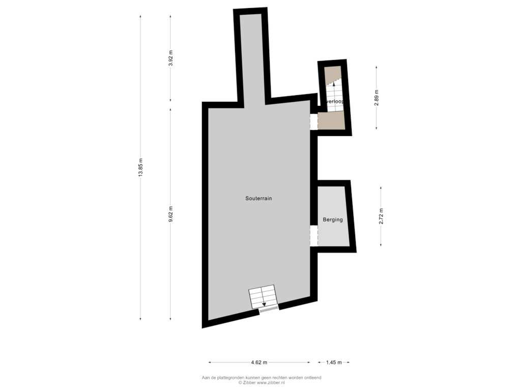 View floorplan of Souterrain of Engelsestraat 20