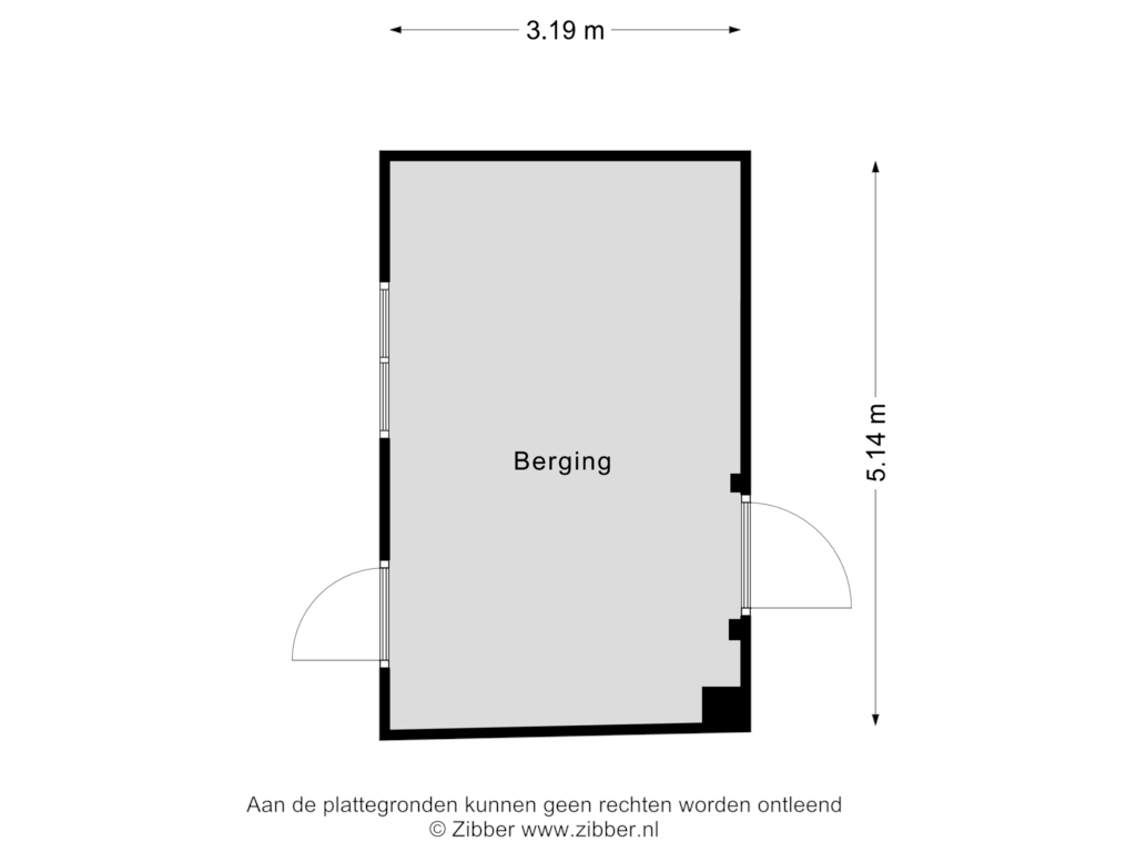 View floorplan of Berging of Engelsestraat 20