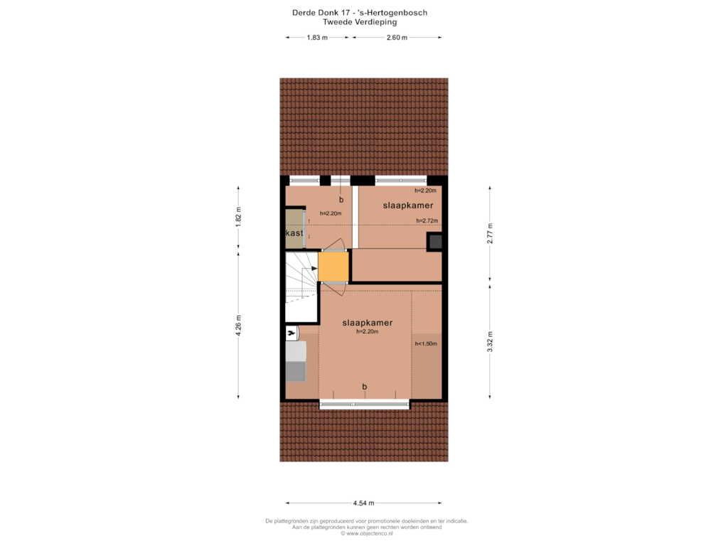 View floorplan of TWEEDE VERDIEPING of Derde Donk 17