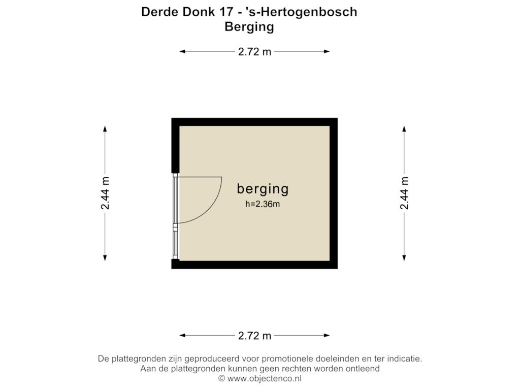 View floorplan of BERGING of Derde Donk 17