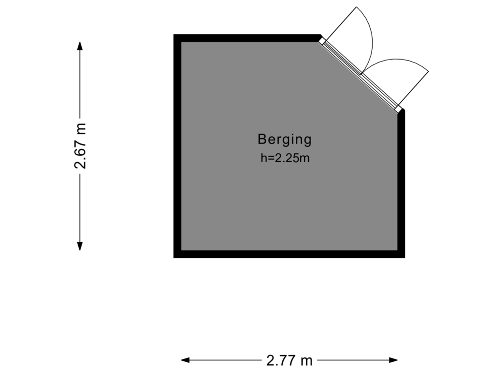 Bekijk plattegrond van Berging van Winkeldijk 19-85