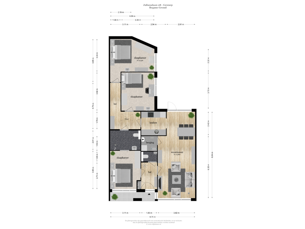 Bekijk plattegrond van BEGANE GROND van Julianalaan 28