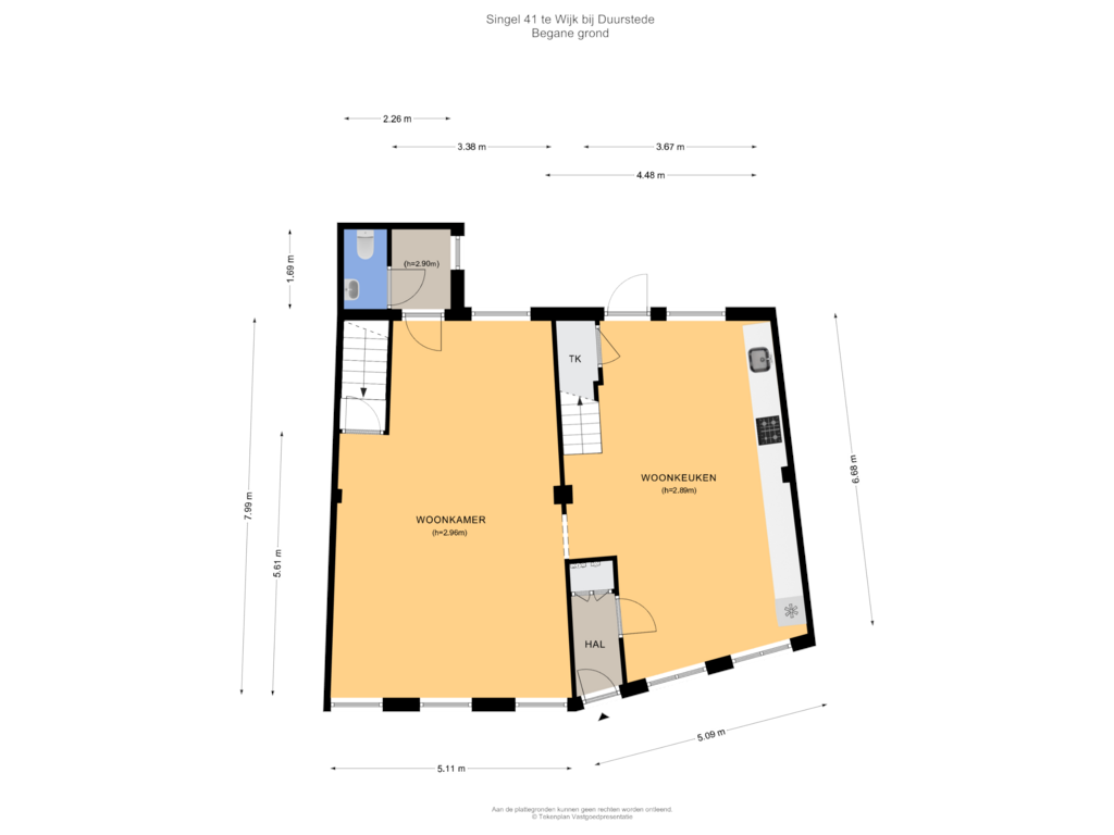 Bekijk plattegrond van Begane grond van Singel 41