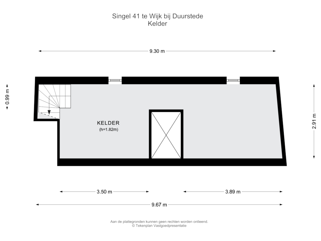 Bekijk plattegrond van Kelder van Singel 41