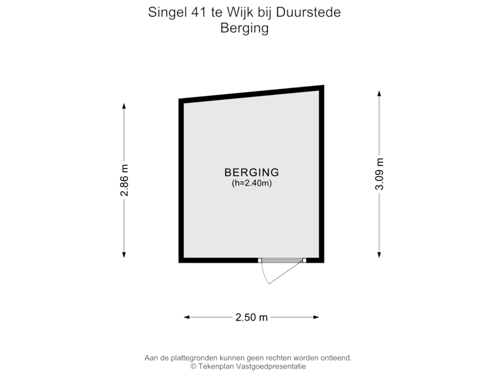 Bekijk plattegrond van Berging van Singel 41