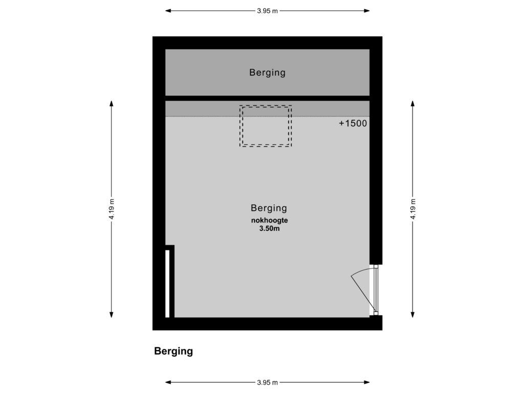 View floorplan of Berging boven of Diemerkade 78