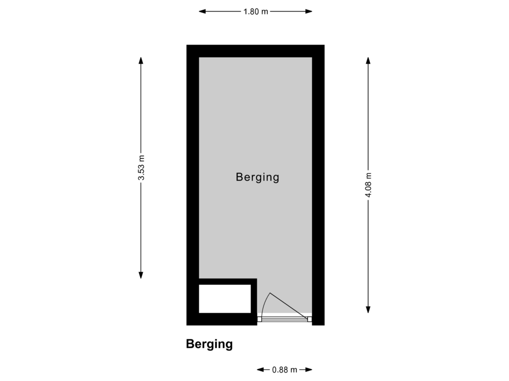 View floorplan of Berging of Diemerkade 78