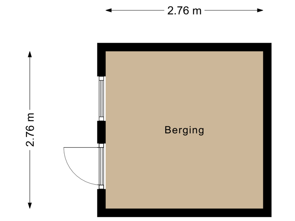 View floorplan of Berging of Spalstraat 48