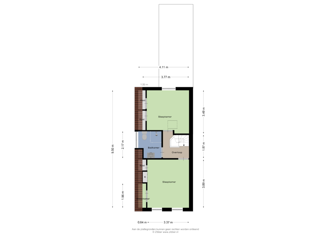 Bekijk plattegrond van Eerste verdieping van Haaksbergerstraat 256