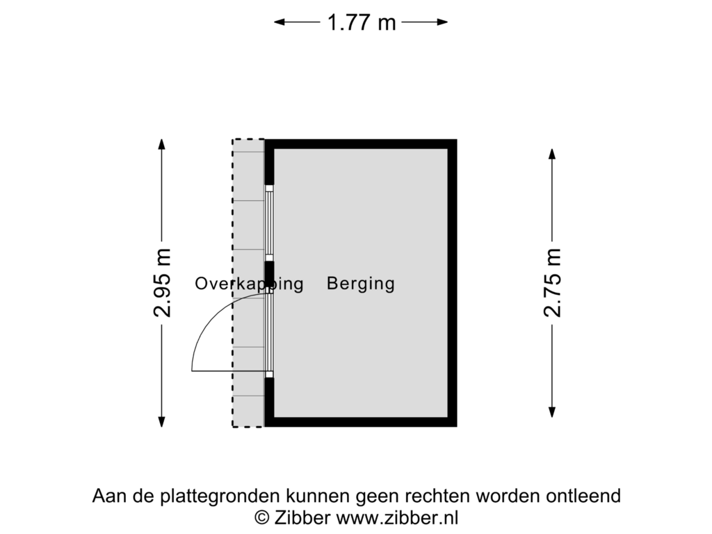 Bekijk plattegrond van Berging van Haaksbergerstraat 256