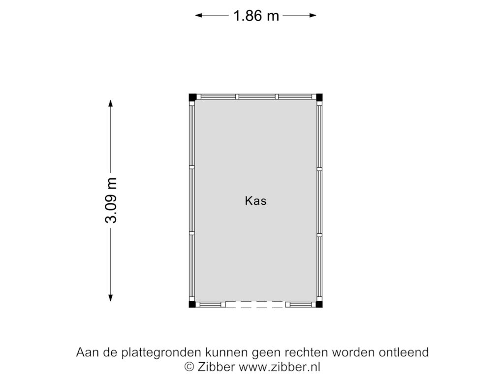 Bekijk plattegrond van Kas van Haaksbergerstraat 256