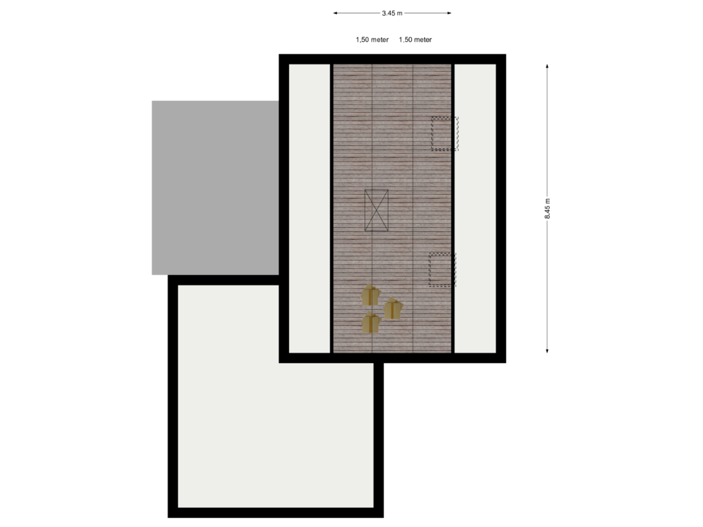 Bekijk plattegrond van Zolder van Sportlaan 43