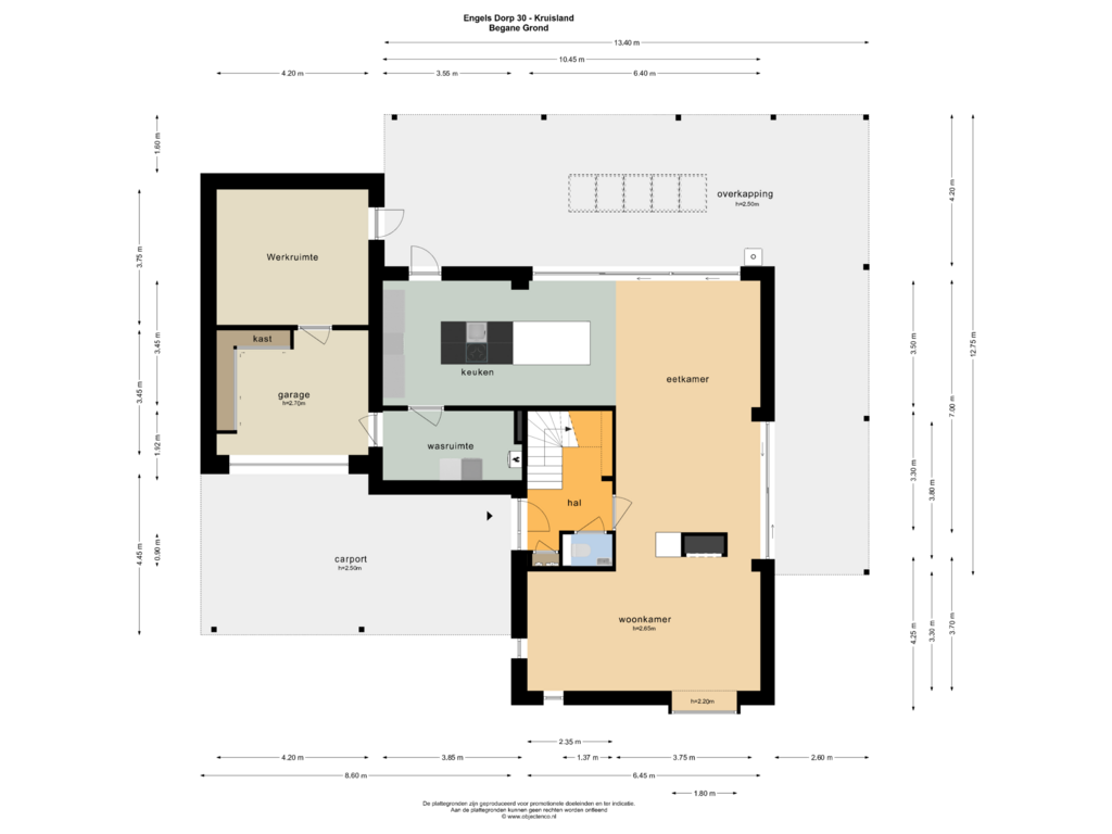 Bekijk plattegrond van BEGANE GROND van Engels Dorp 30