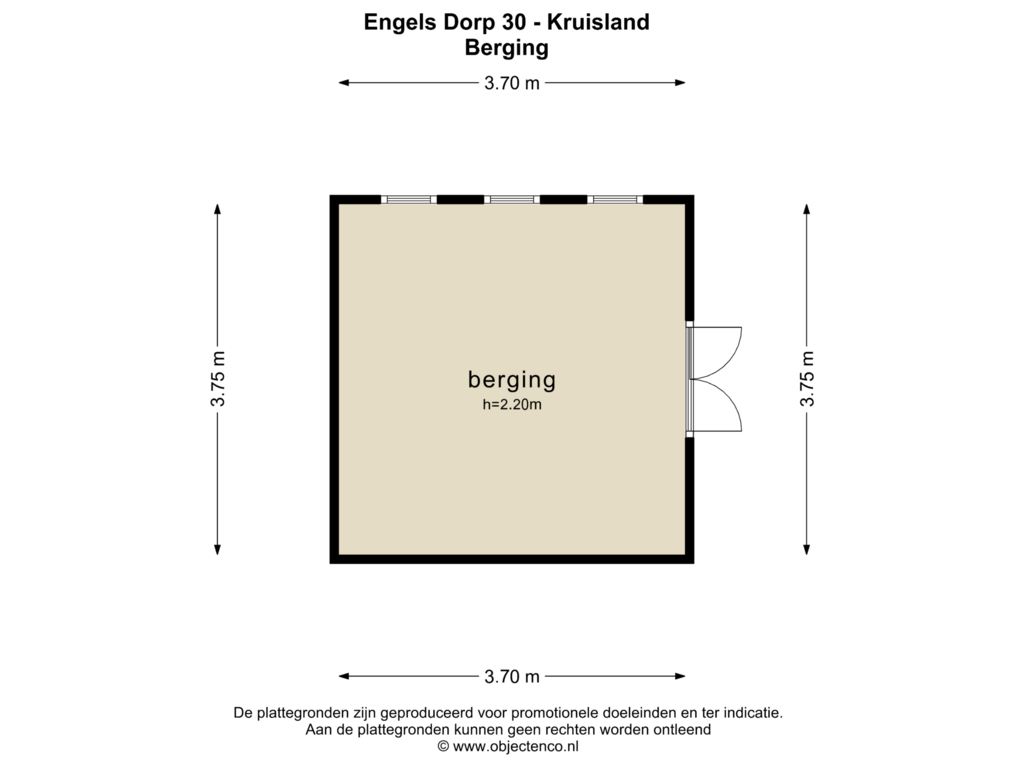 Bekijk plattegrond van BERGING van Engels Dorp 30