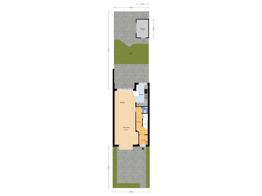 View floorplan of Situatie of Cremerstraat 5