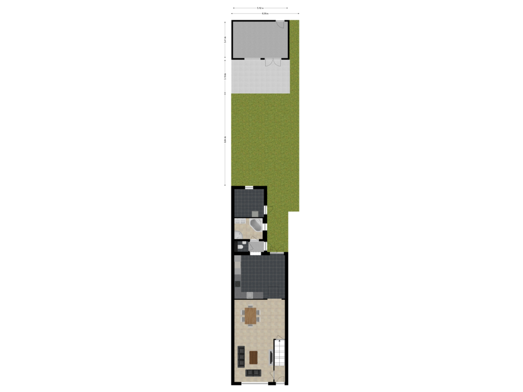 View floorplan of Begane Grond Met Tuin of Van Hogendorpstraat 89-A