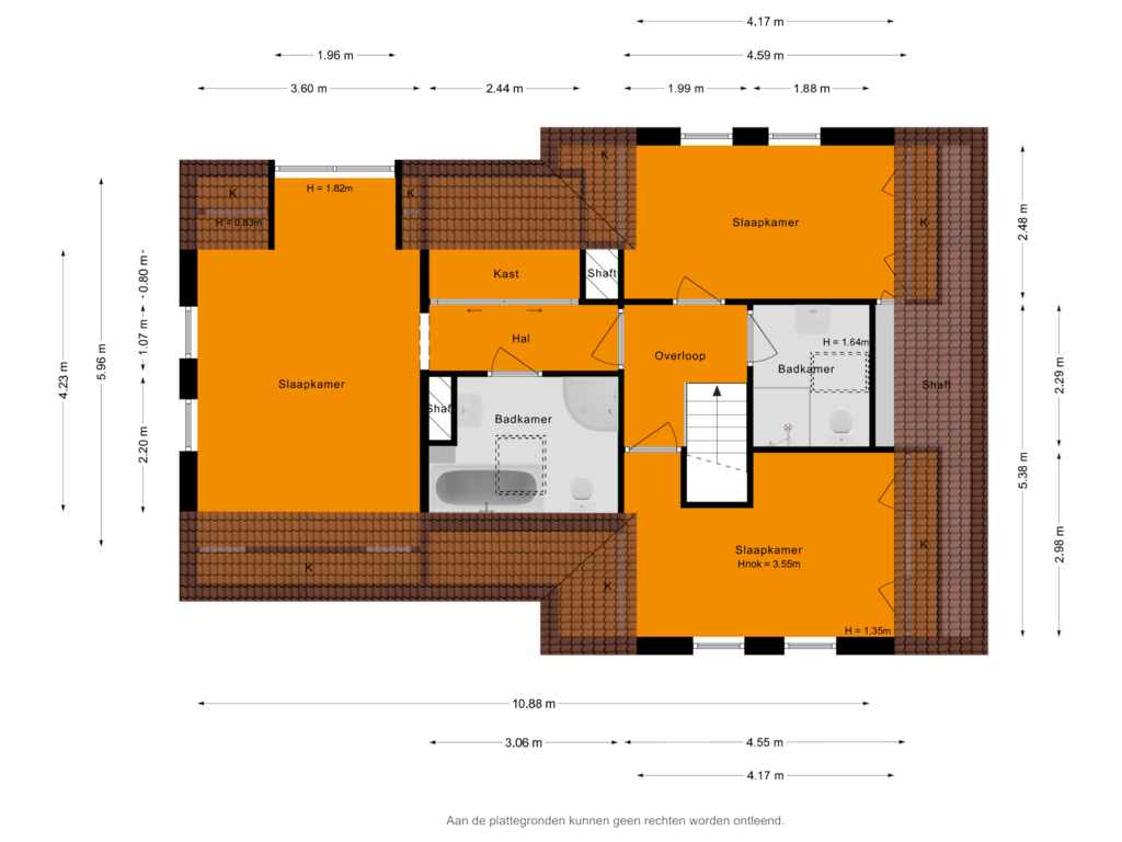 Bekijk plattegrond van 1e verdieping van Aderweg 11