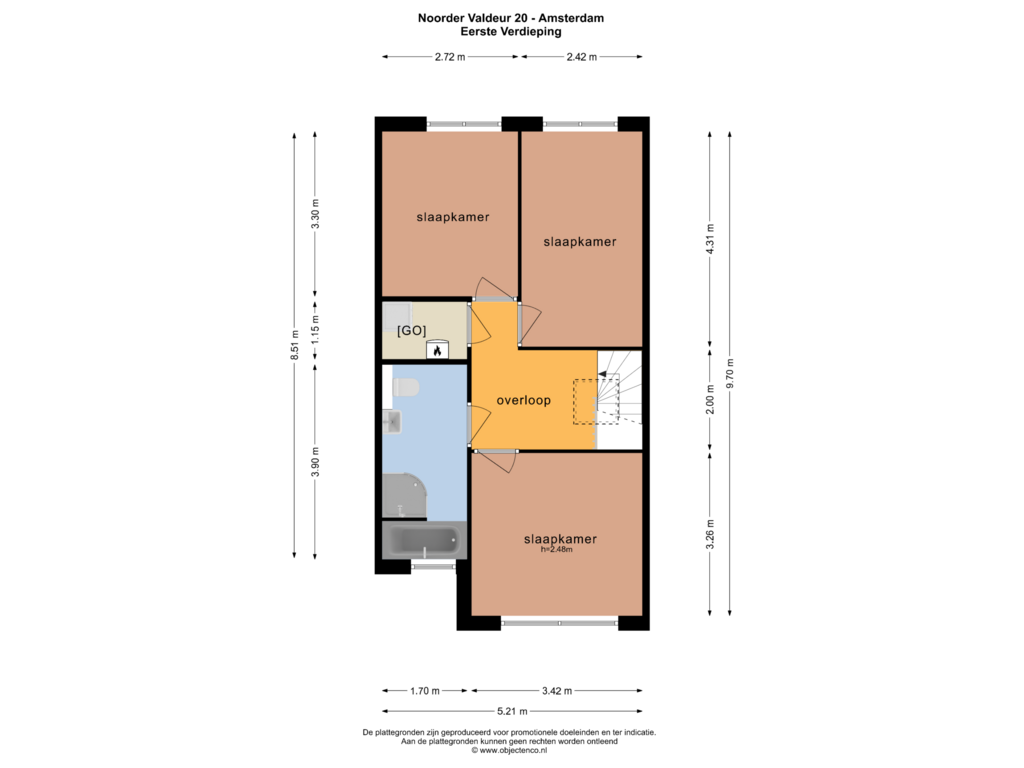 Bekijk plattegrond van EERSTE VERDIEPING van Noorder Valdeur 20