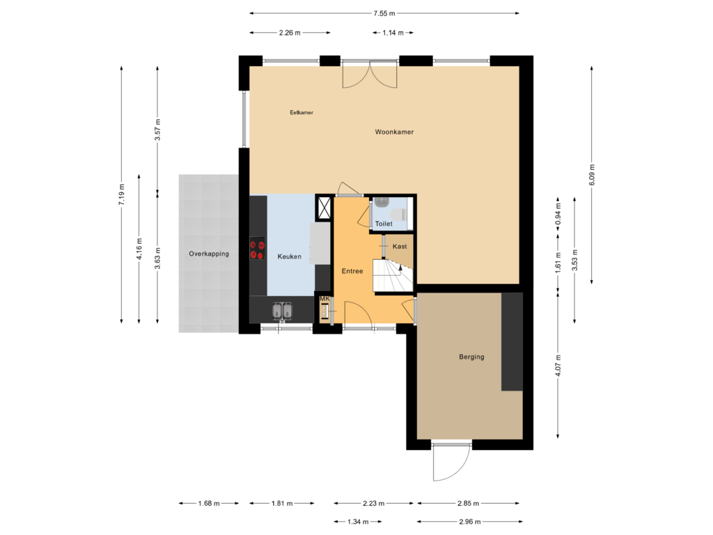 Bekijk plattegrond van Begane grond van Citroenvlinder 60