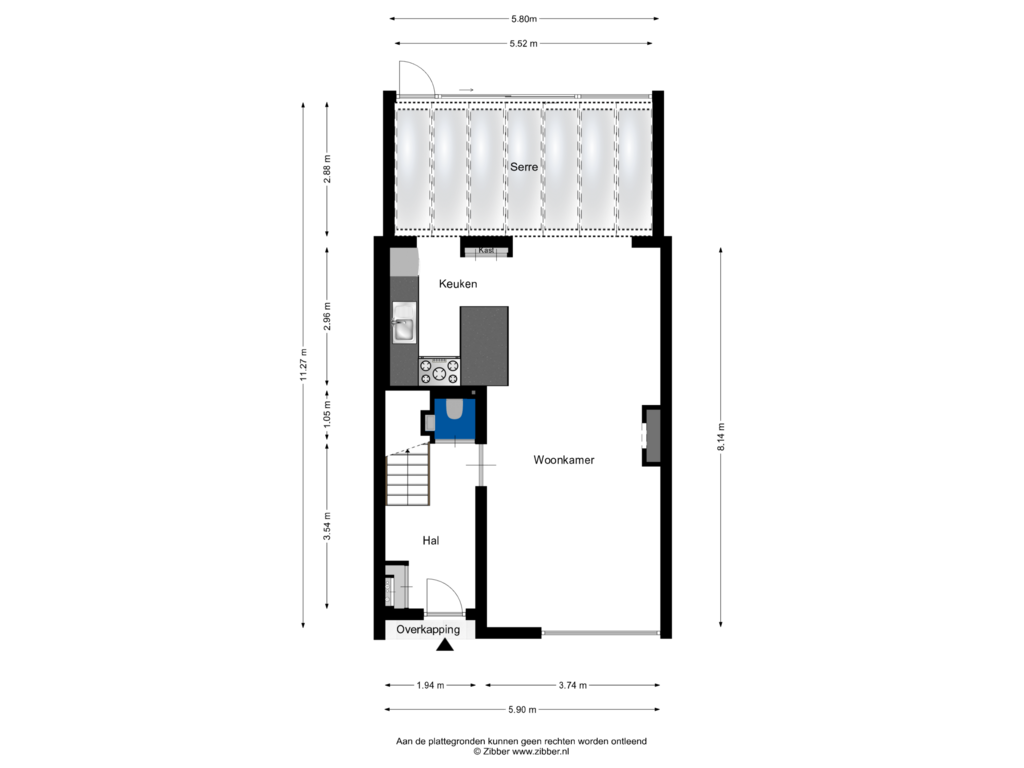 View floorplan of Begane grond of Heezerweg 67