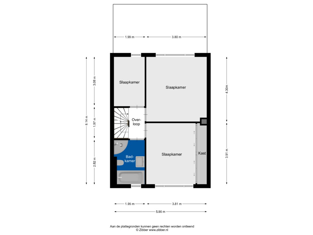 View floorplan of Eerste verdieping of Heezerweg 67