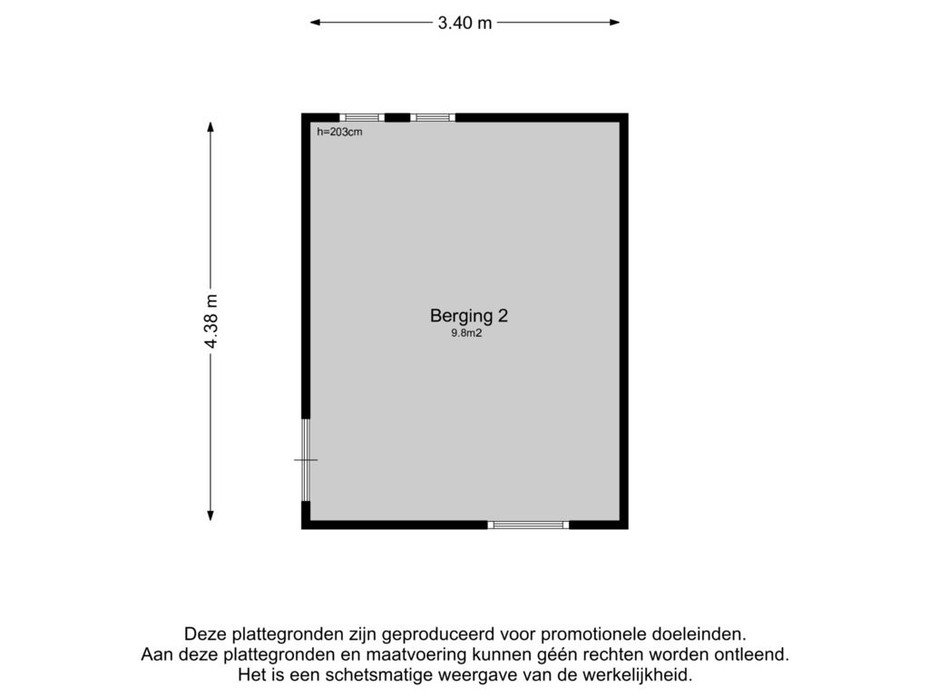 View floorplan of Berging 2 of Muggenborch 2