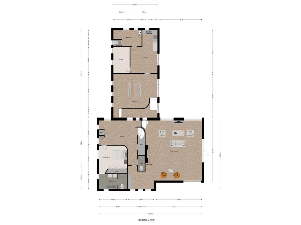 View floorplan of Begane Grond of Graafschedijk 79