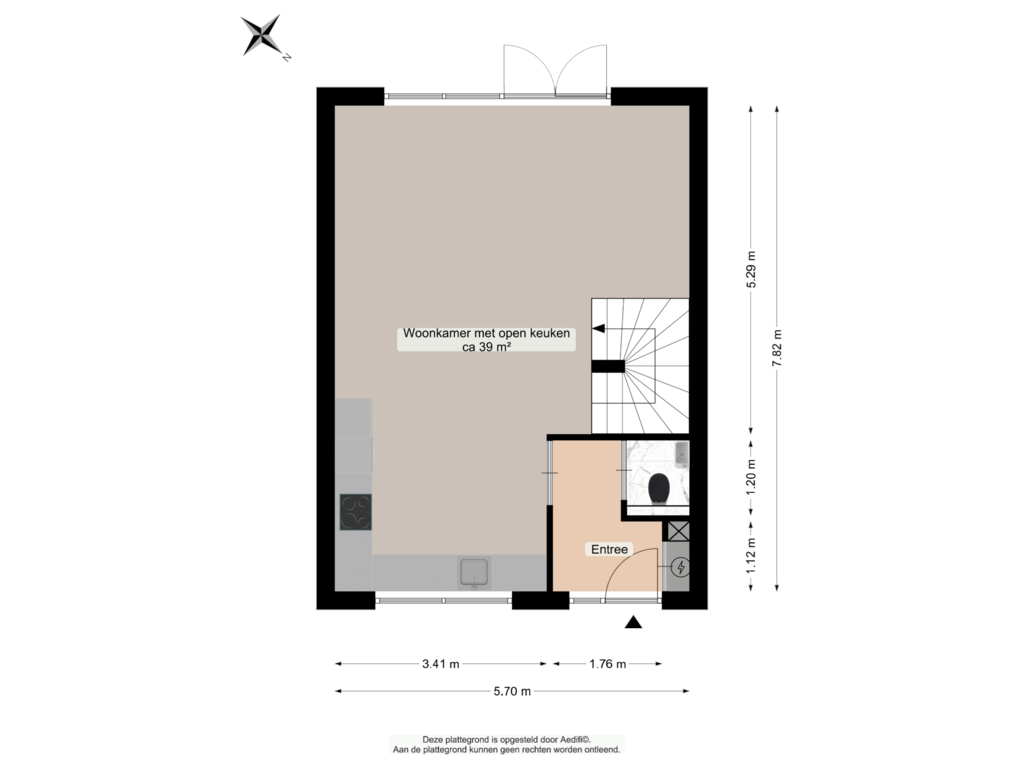 Bekijk plattegrond van Begane grond van Grote Beerstraat 72