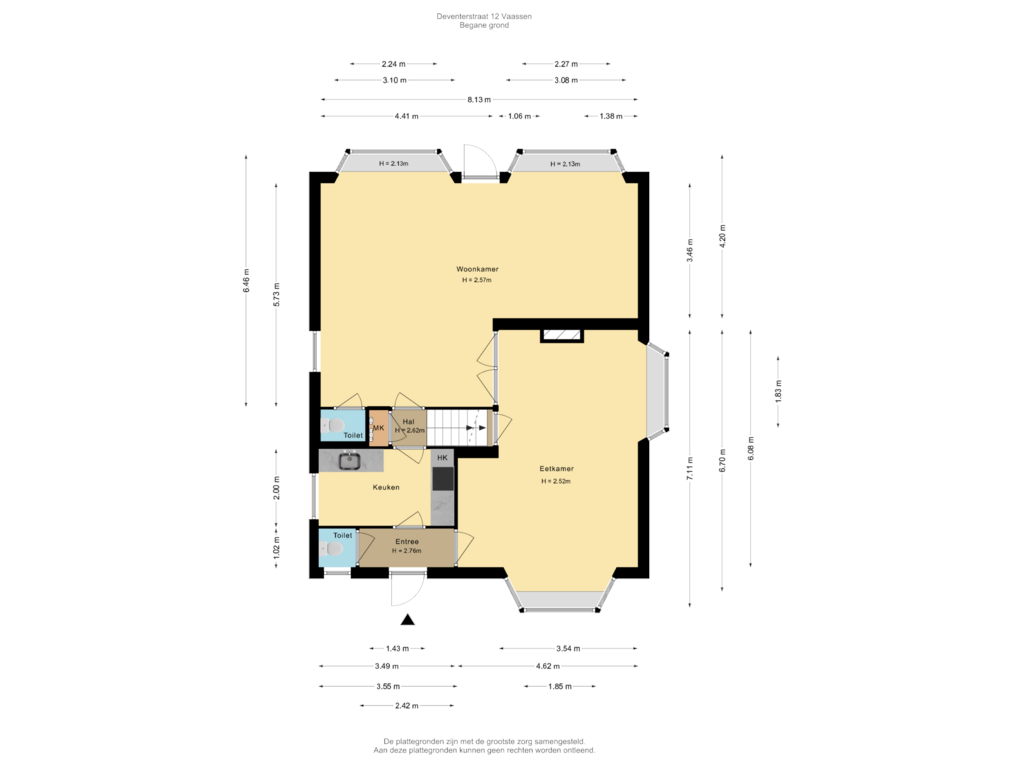 Bekijk plattegrond van Begane grond van Deventerstraat 12